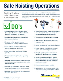 Safe Hoisting Do's