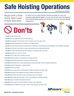 Safe Hoisting Operations Dont's